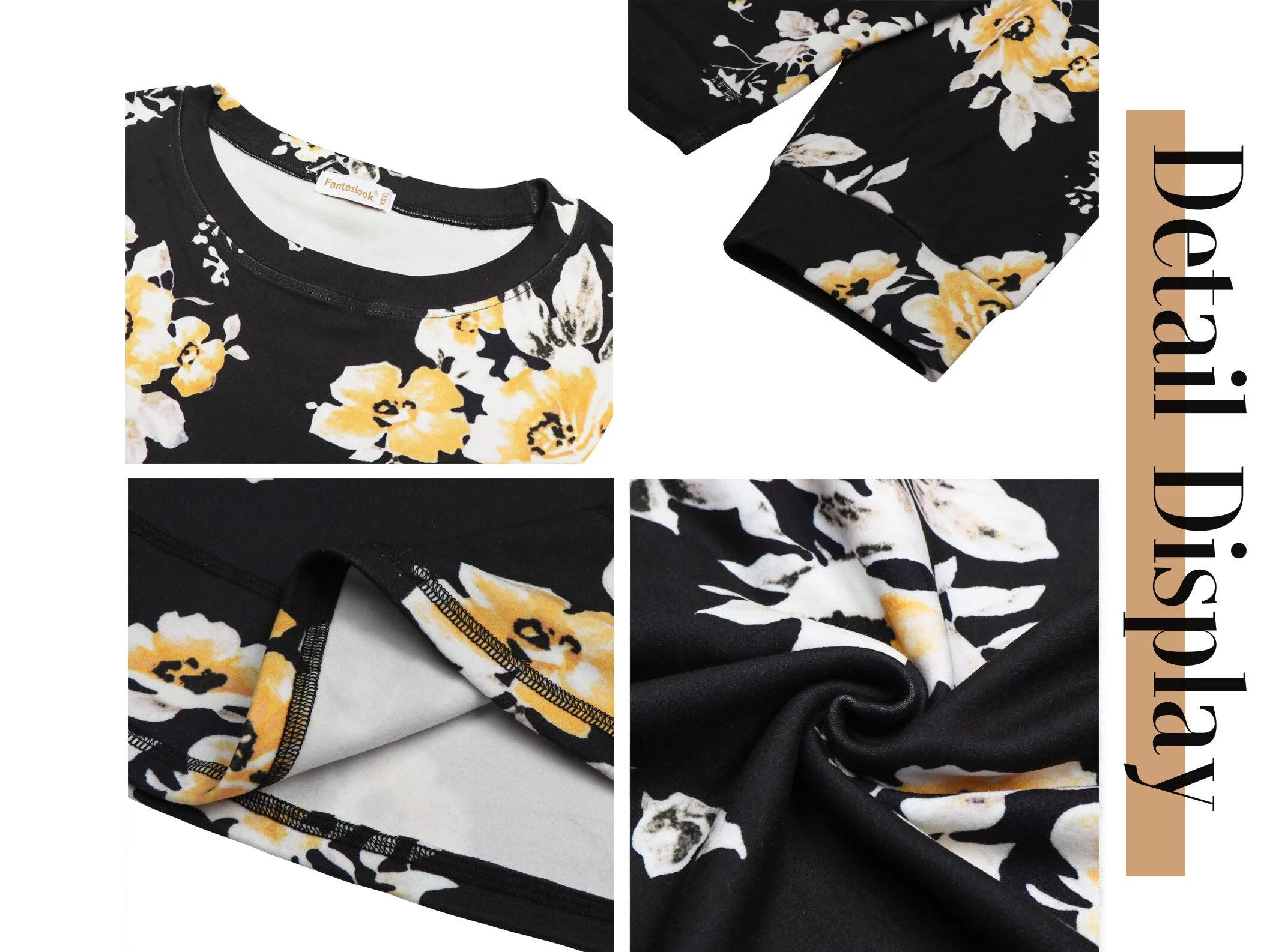 Sudaderas Para Mujer Cuello Redondo Casual Camisas De Manga Larga Blusas Tipo Túnica