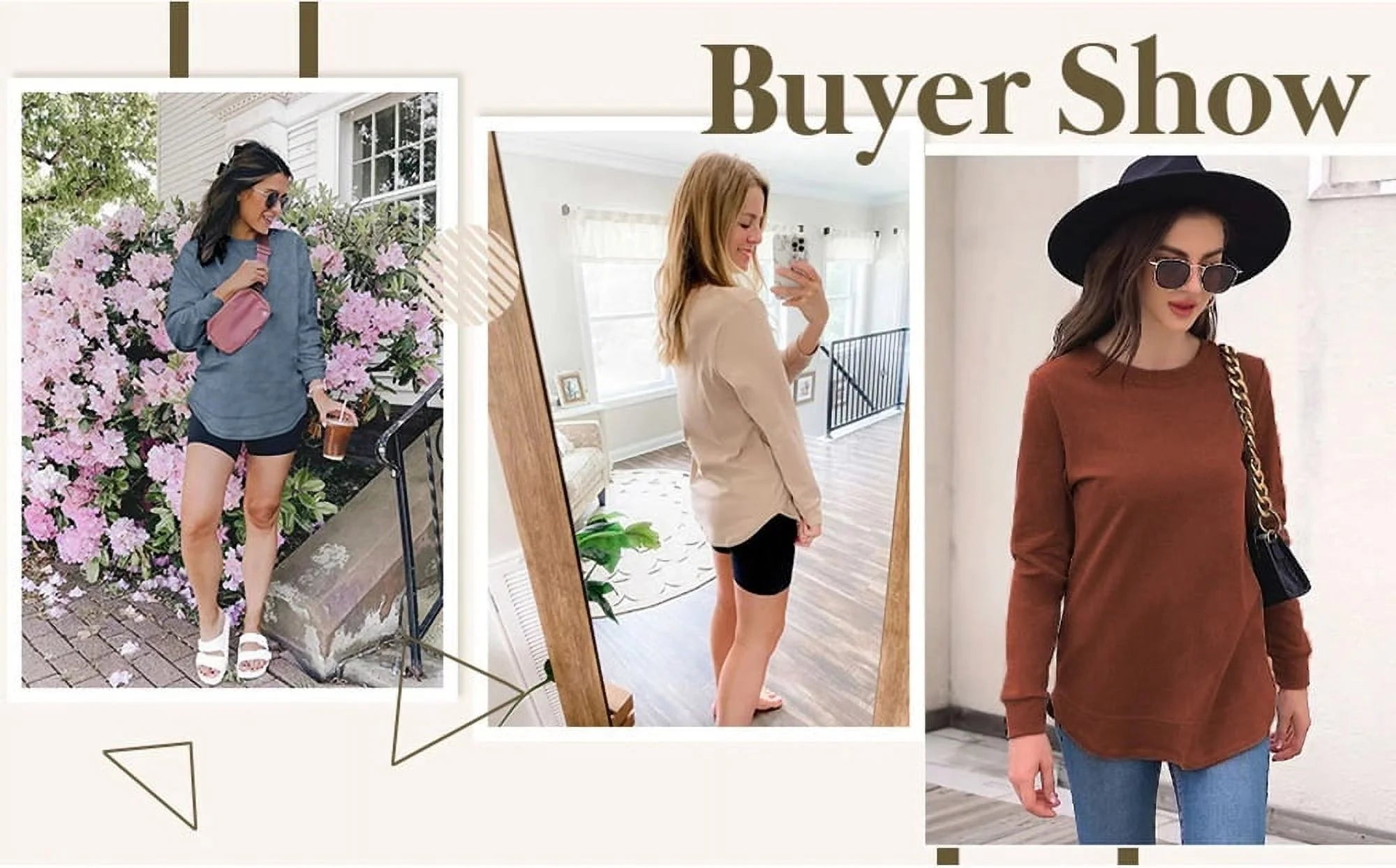 Sudaderas Para Mujer Cuello Redondo Casual Camisas De Manga Larga Blusas Tipo Túnica