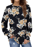 Sudaderas Para Mujer Cuello Redondo Casual Camisas De Manga Larga Blusas Tipo Túnica