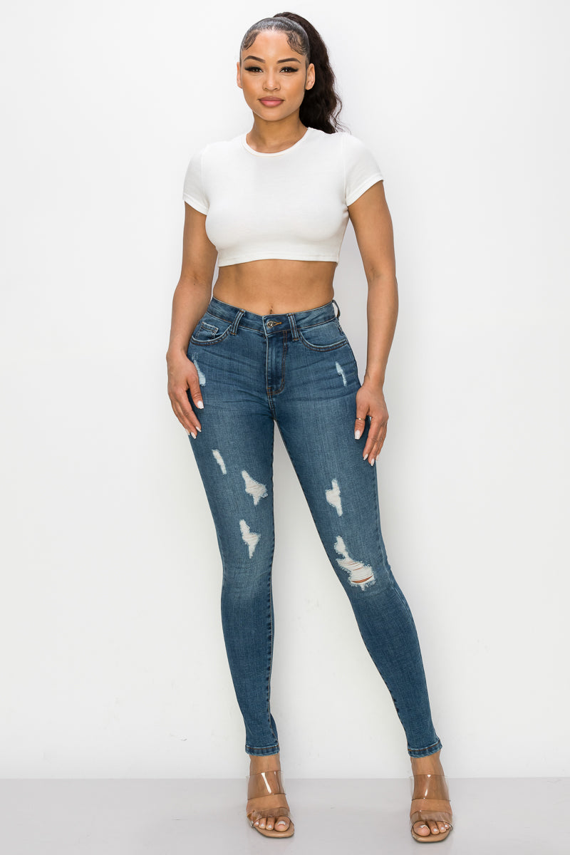 Jade - High Rise Destructed Skinny