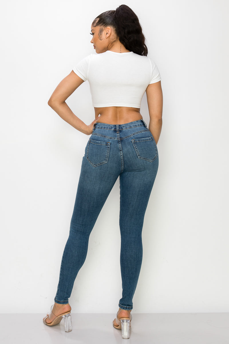 Jade - High Rise Destructed Skinny