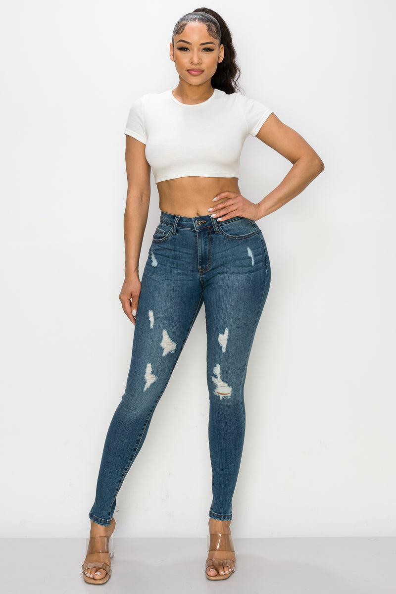 Jade - High Rise Destructed Skinny