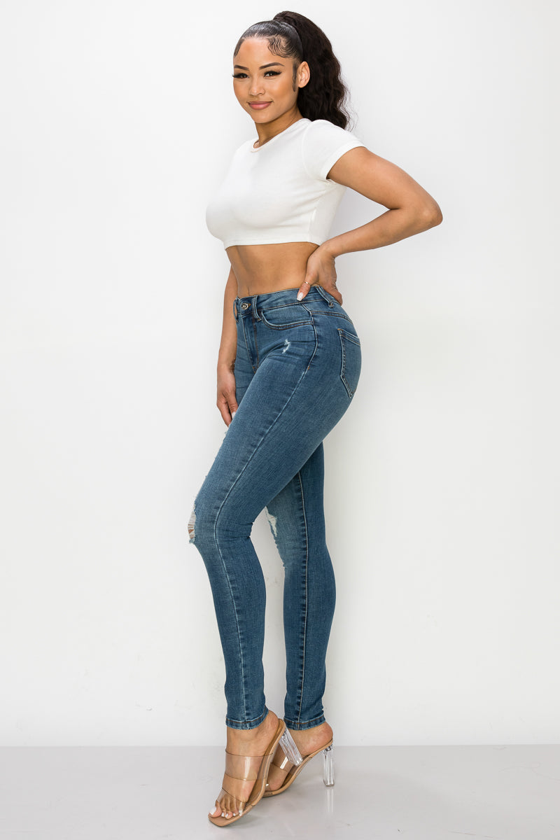 Jade - High Rise Destructed Skinny