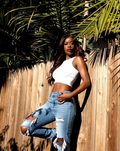 Jennifer - High Rise Destructed Boyfriend Jeans