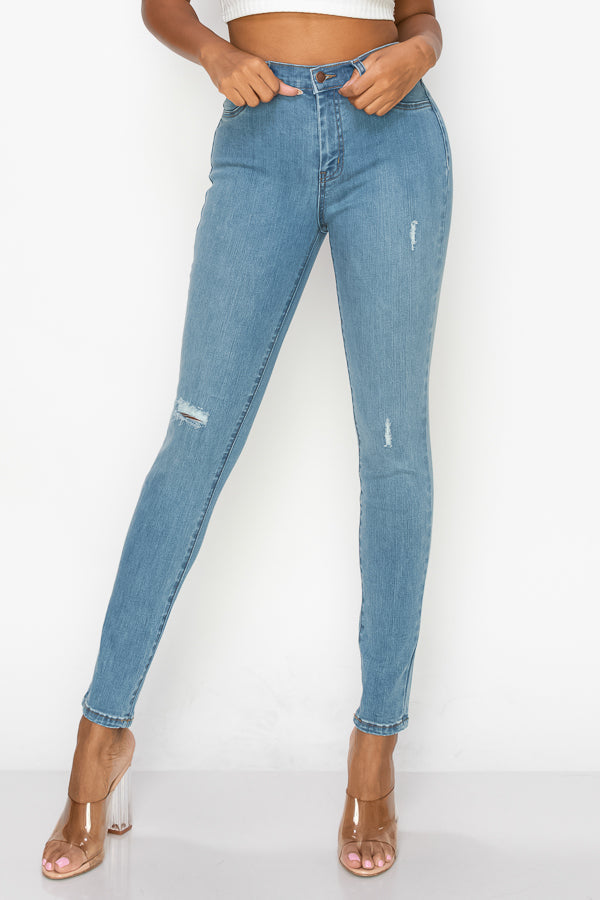 Joelle - High Rise Destructed Skinny