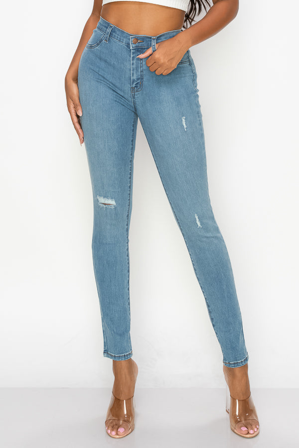 Joelle - High Rise Destructed Skinny