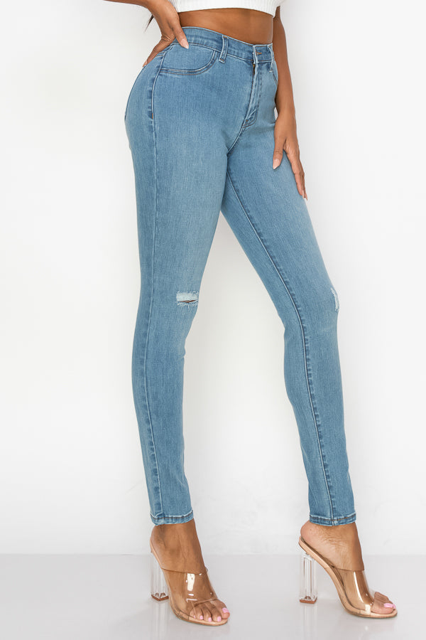 Joelle - High Rise Destructed Skinny