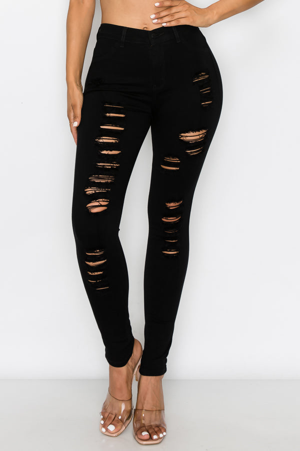Mia - High Rise Cut It Up Skinny