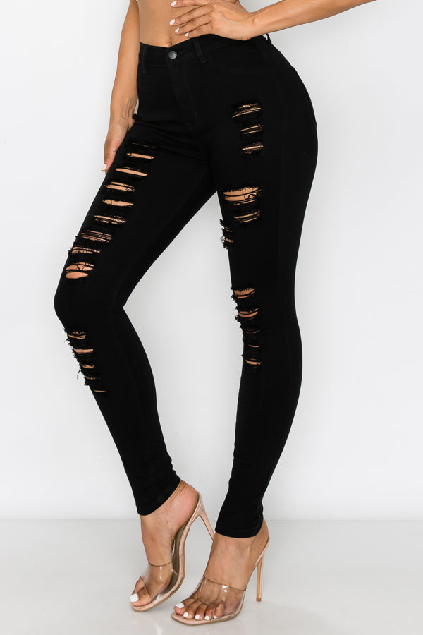 Mia - High Rise Cut It Up Skinny
