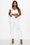 Mia - High Rise Cut It Up Skinny