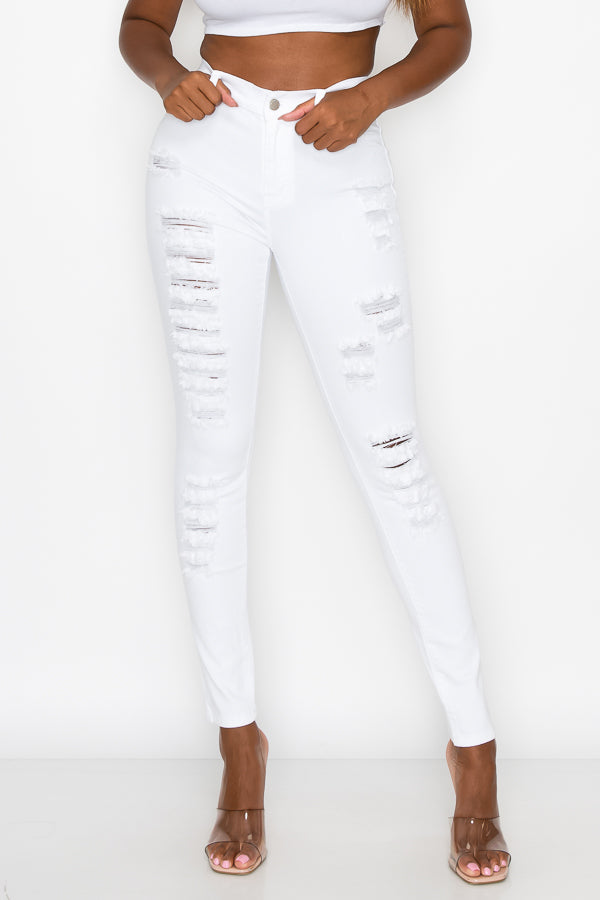 Mia - High Rise Cut It Up Skinny