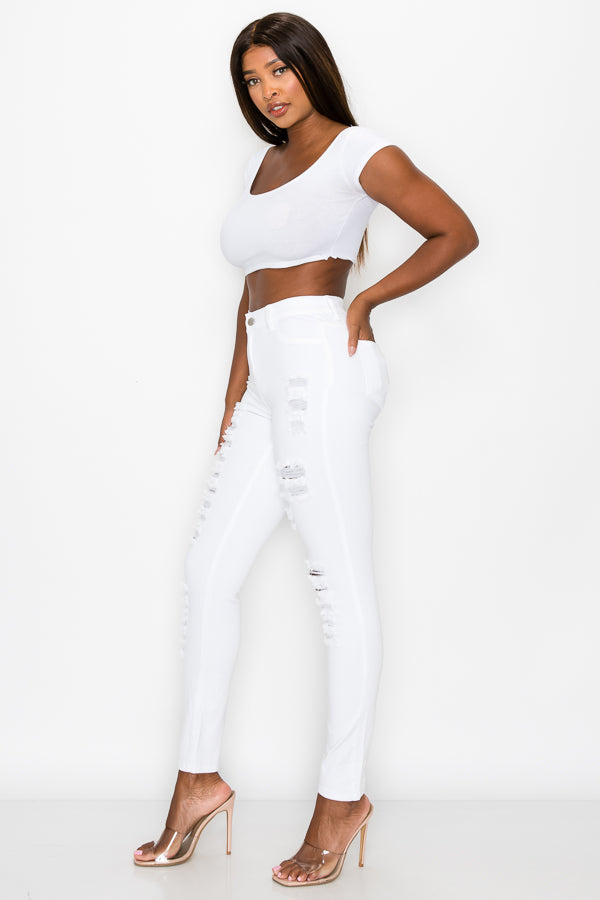 Mia - High Rise Cut It Up Skinny
