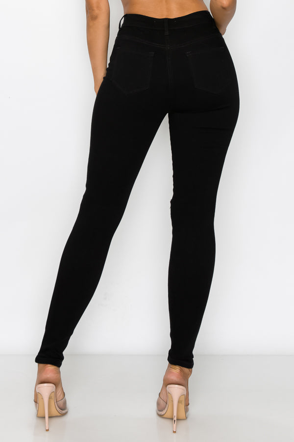 Brandi - High Rise Clean & Classy Knee Slit Skinny