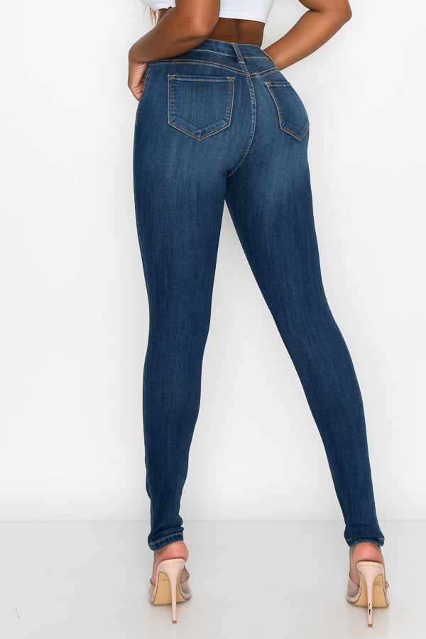 Brandi - High Rise Clean & Classy Knee Slit Skinny