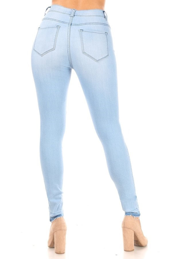 Catherine - High Rise Destructed Release Hem Skinny