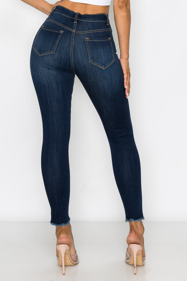 Paisley - Classic High Rise Fray Hem Skinny