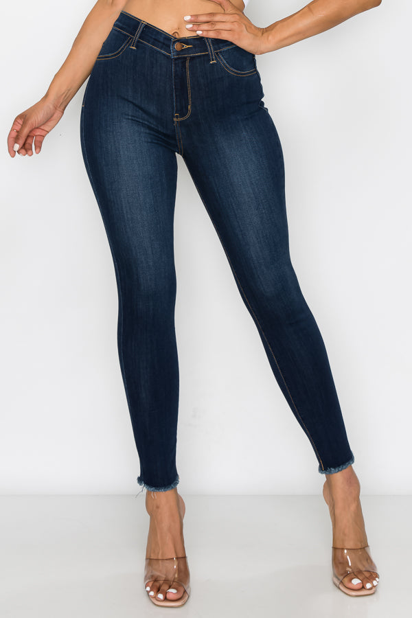Paisley - Classic High Rise Fray Hem Skinny