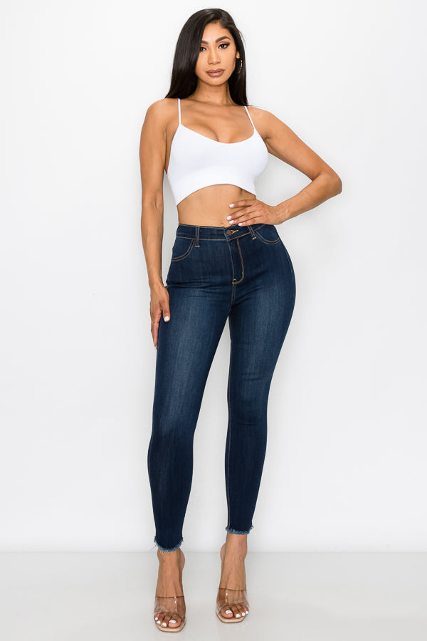 Paisley - Classic High Rise Fray Hem Skinny