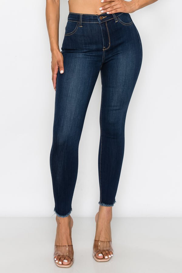 Paisley - Classic High Rise Fray Hem Skinny
