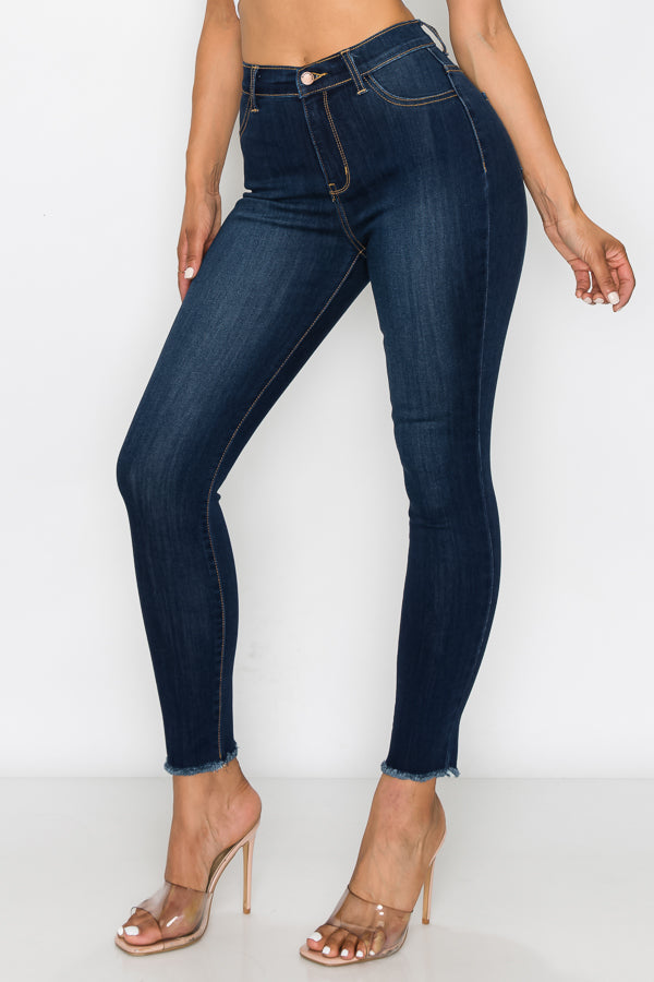 Paisley - Classic High Rise Fray Hem Skinny