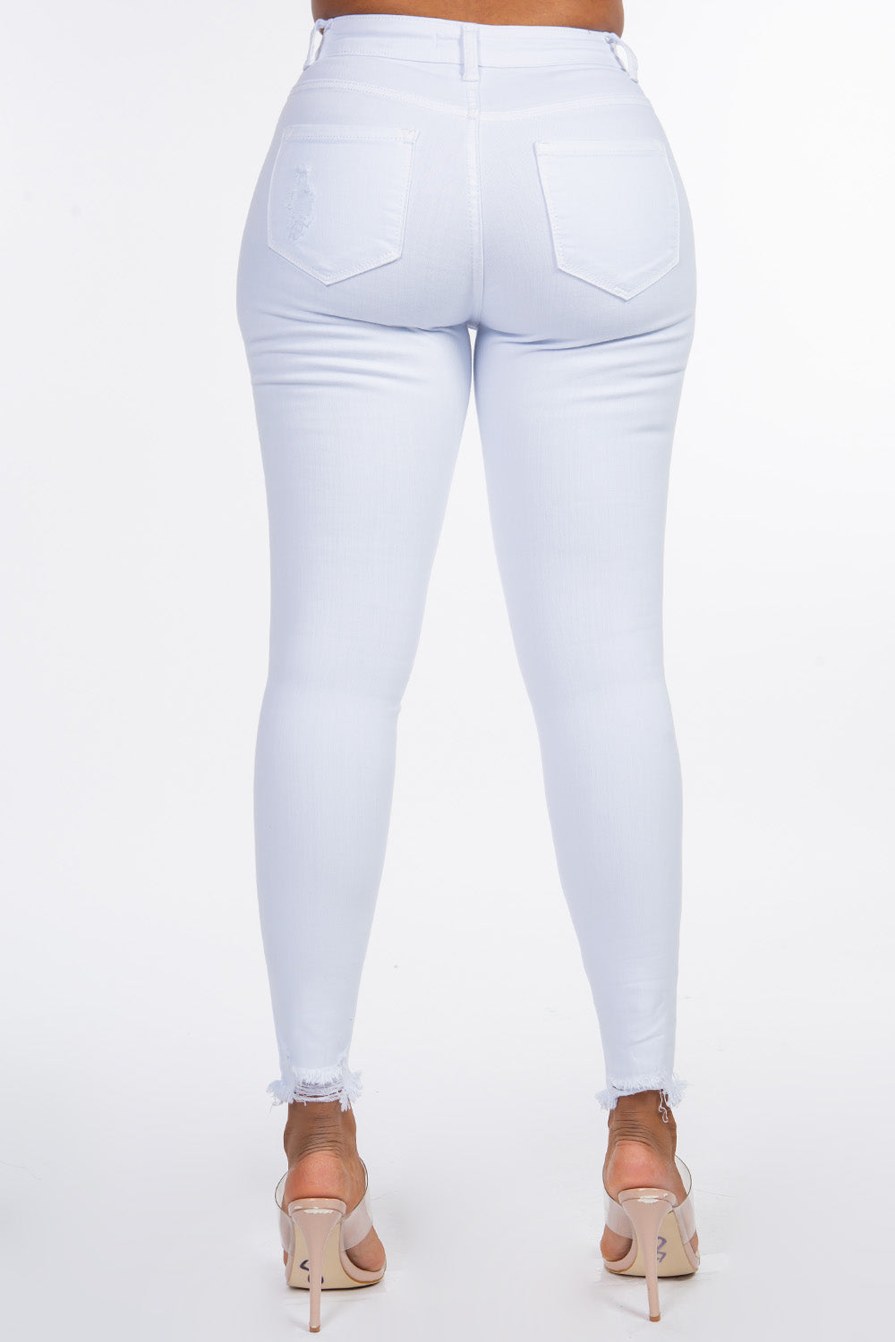 Stephanie -  High Rise Destructed Skinny