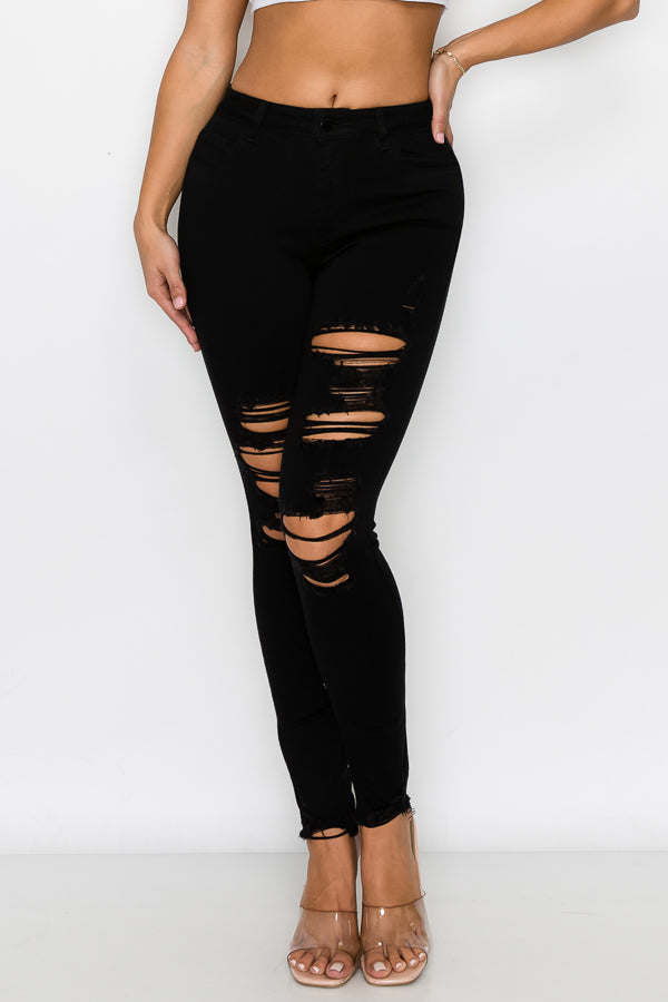 Nataly - High Rise Destructed Skinny