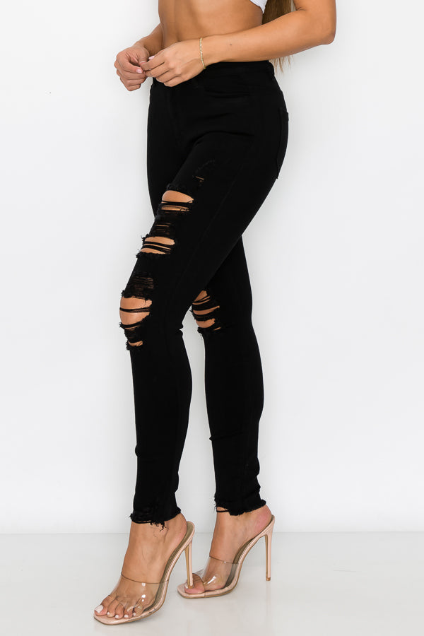 Nataly - High Rise Destructed Skinny
