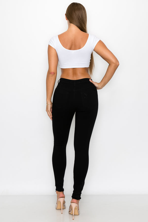 Nataly - High Rise Destructed Skinny