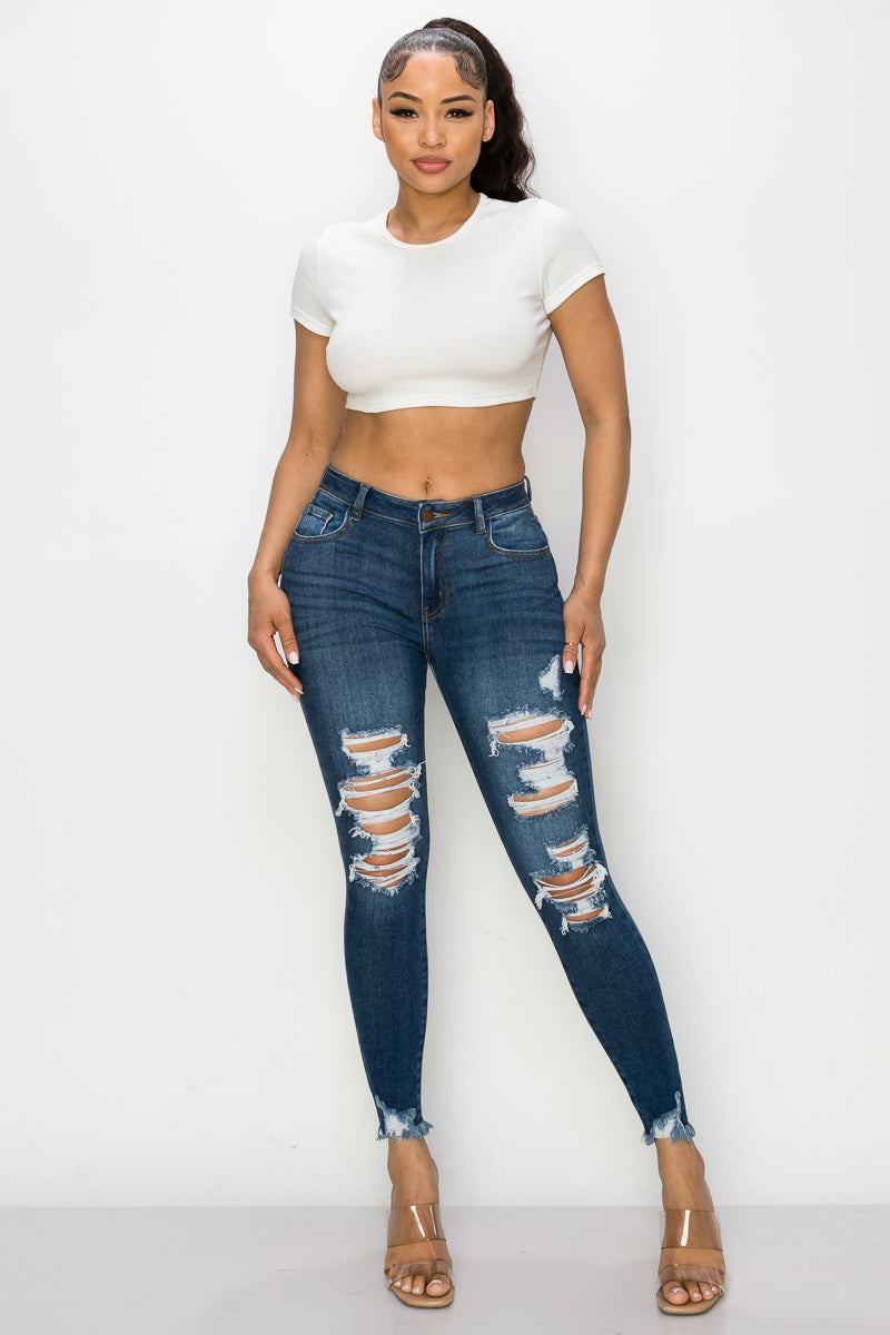 Nataly - High Rise Destructed Skinny