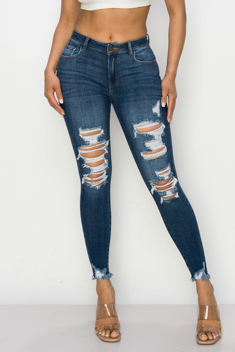 Nataly - High Rise Destructed Skinny