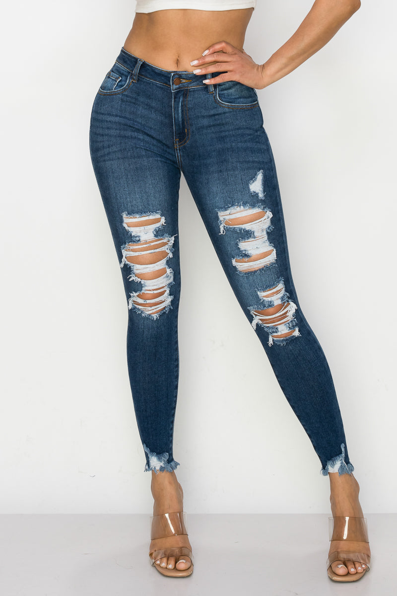Nataly - High Rise Destructed Skinny