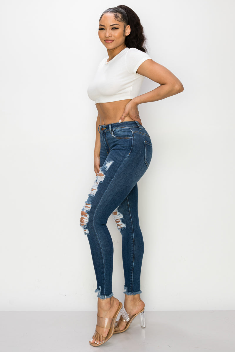Nataly - High Rise Destructed Skinny