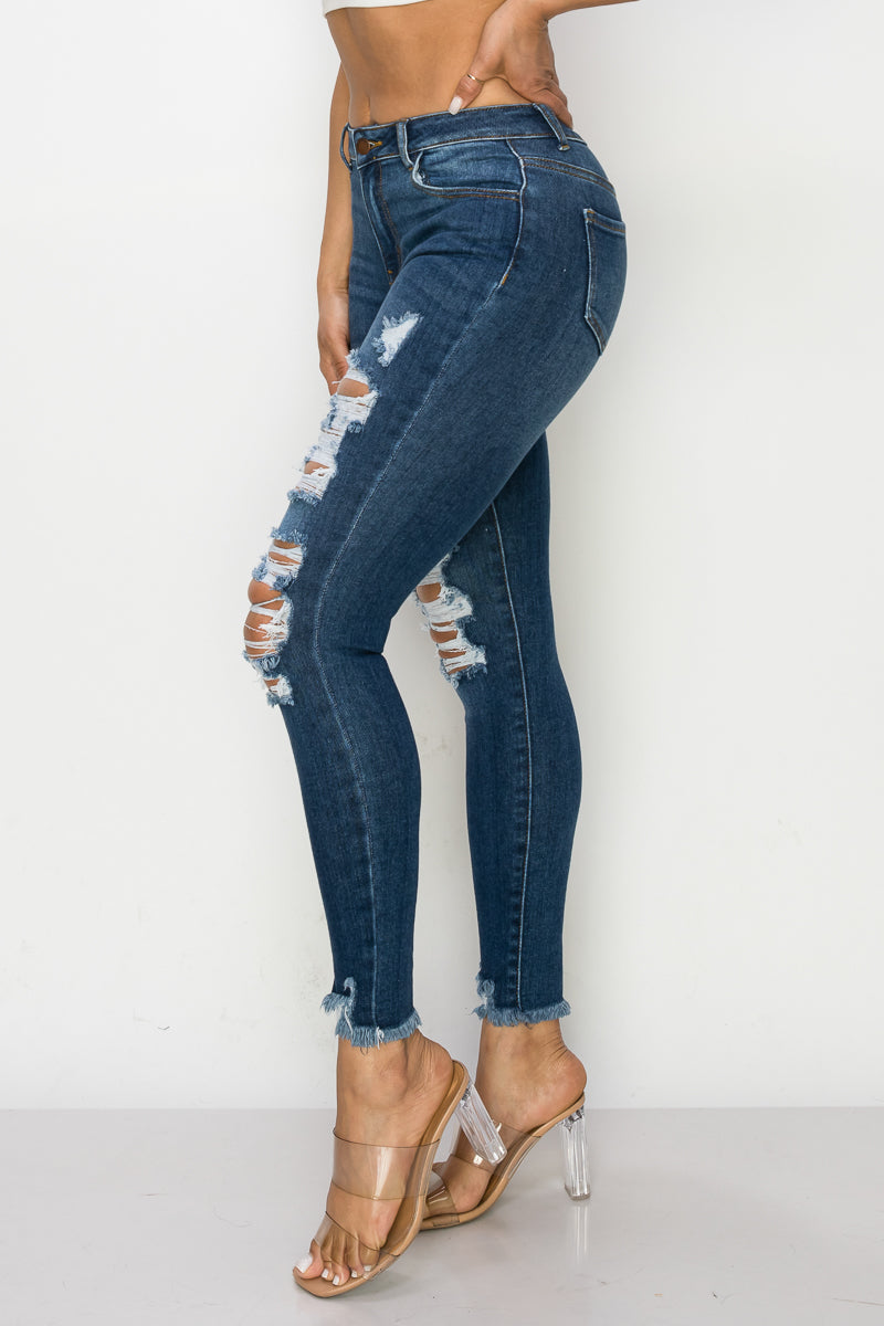 Nataly - High Rise Destructed Skinny
