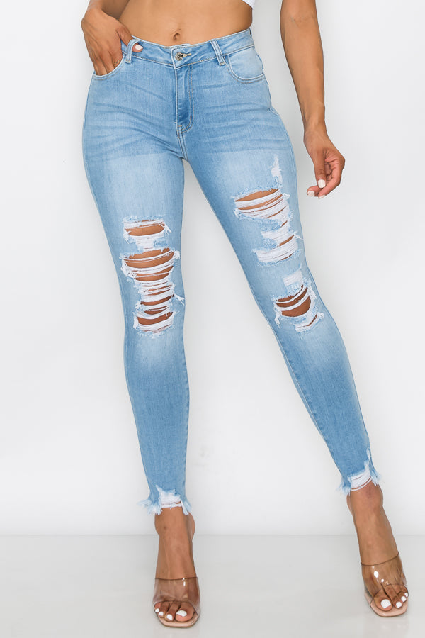 Nataly - High Rise Destructed Skinny