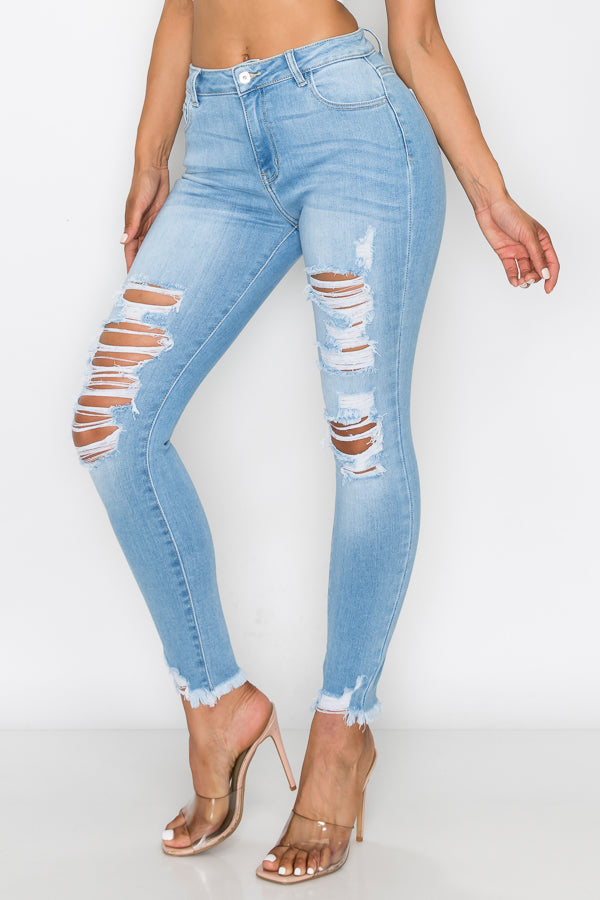 Nataly - High Rise Destructed Skinny