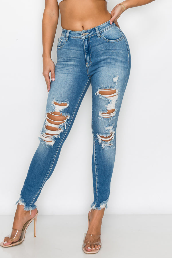 Nataly - High Rise Destructed Skinny