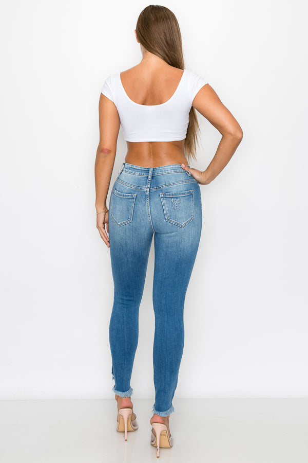Nataly - High Rise Destructed Skinny