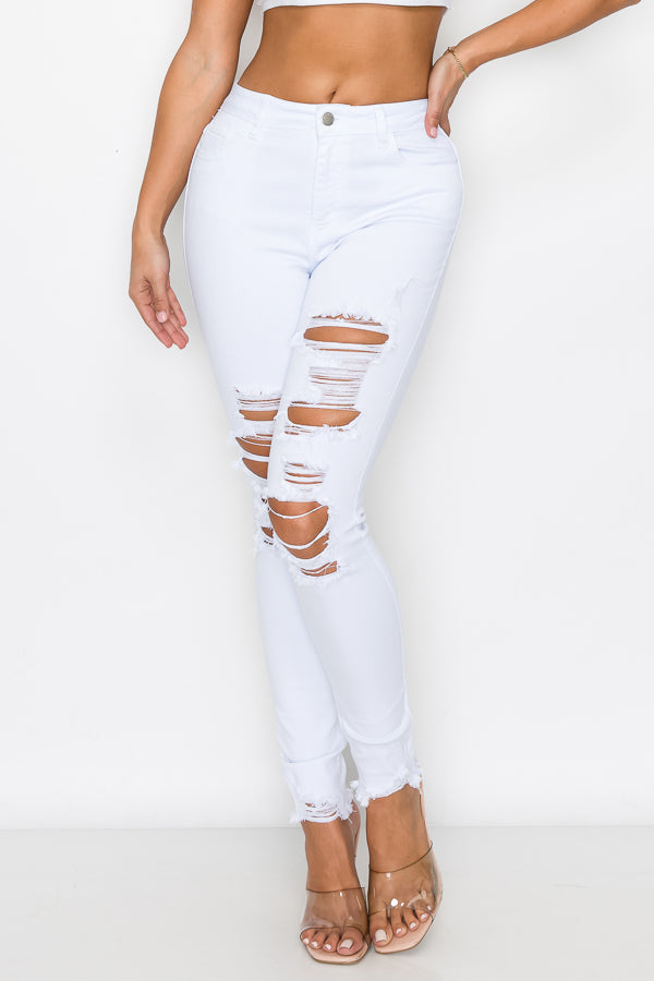 Nataly - High Rise Destructed Skinny
