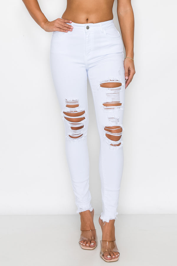 Nataly - High Rise Destructed Skinny