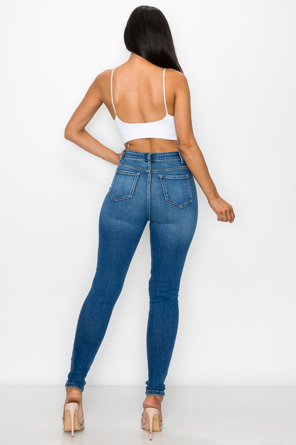 Isabella - High Rise Destructed Skinny