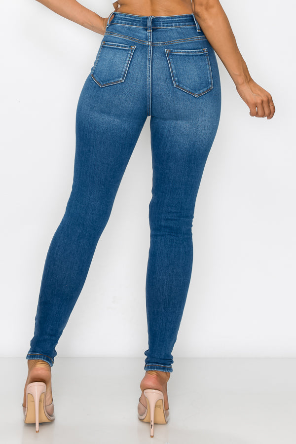Isabella - High Rise Destructed Skinny