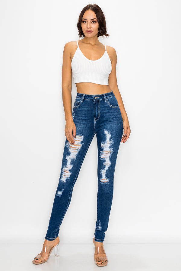 Athena - Super High Rise Heavy Destructed Premium Skinny