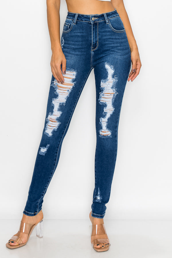 Athena - Super High Rise Heavy Destructed Premium Skinny