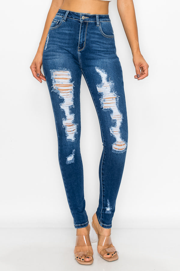 Athena - Super High Rise Heavy Destructed Premium Skinny
