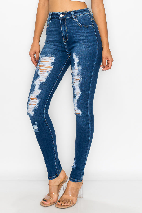 Athena - Super High Rise Heavy Destructed Premium Skinny
