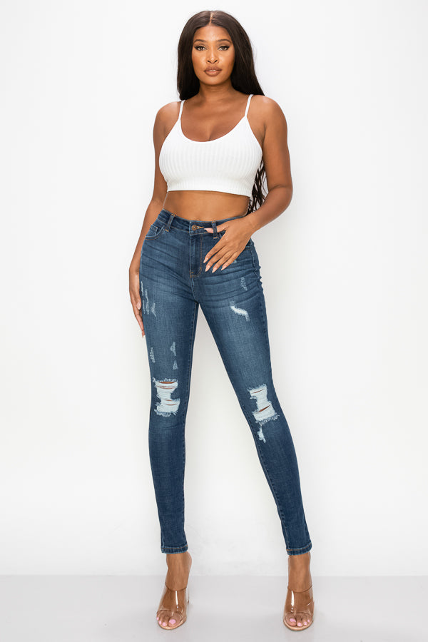 Harper - High Rise Destructed Skinny