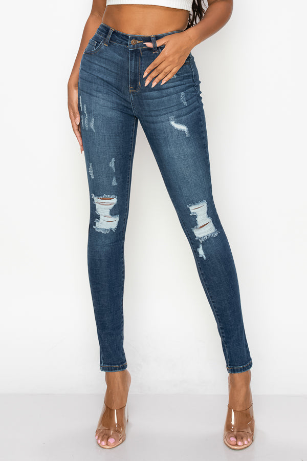 Harper - High Rise Destructed Skinny