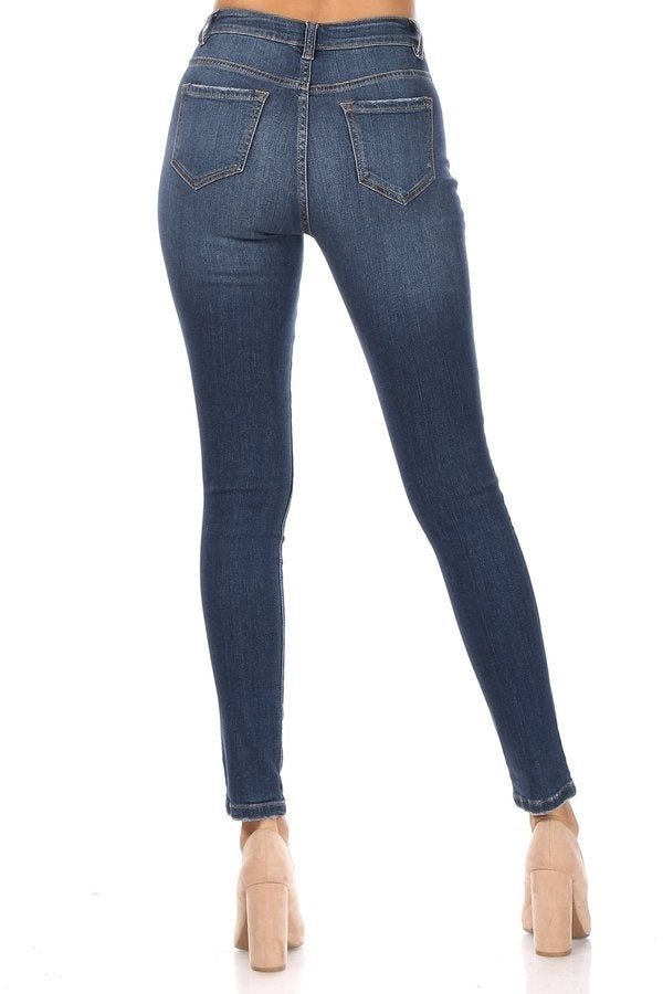 Cara - High Rise Lightly Destructed Skinny