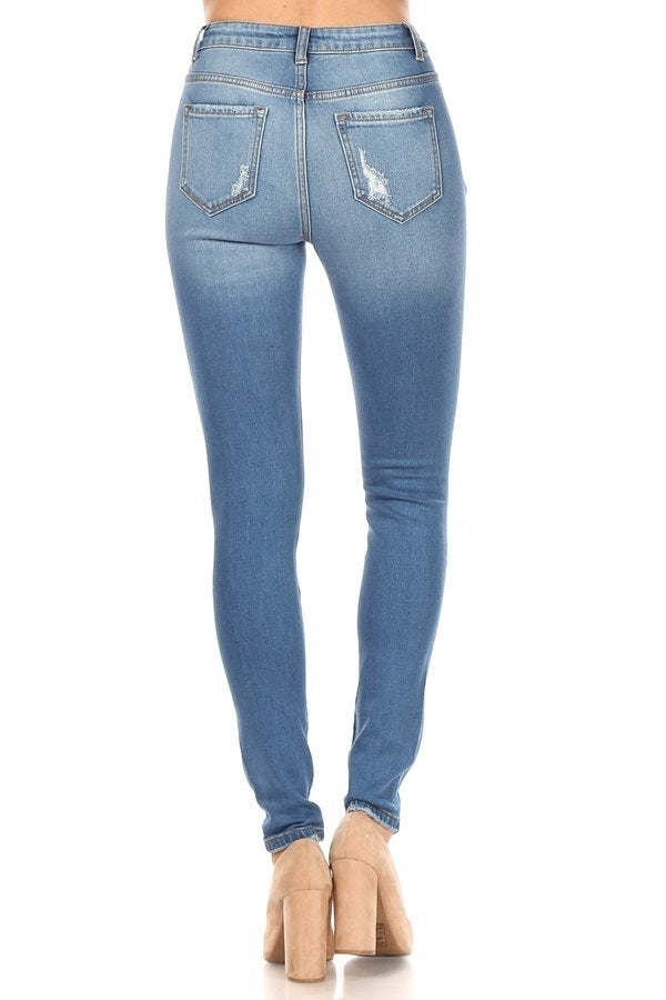Erica - High Rise Destructed Skinny