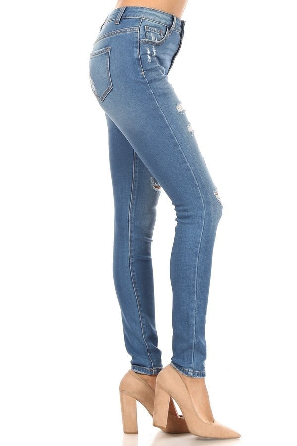 Erica - High Rise Destructed Skinny